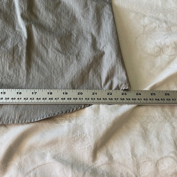 Calvin Klein Men's Silver/Gray Fine Textured Striped LS Button Up Dress Shirt XL - Picture 13 of 14